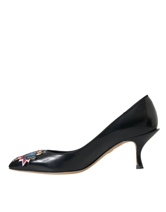 Lackläderpumps med dekorerade klackar - Image 5