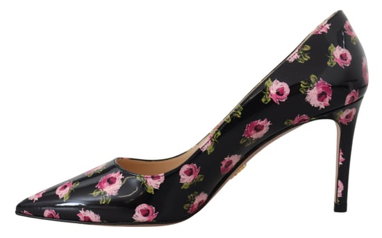 Florale Patenten Leren Hakken Met Print - Image 3