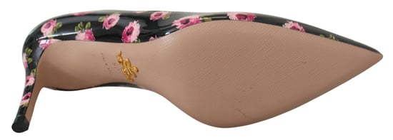 Florale Patenten Leren Hakken Met Print - Image 4