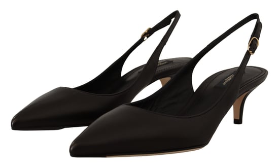 Leren Slingback Hakken Zwarte Hakken - Image 6