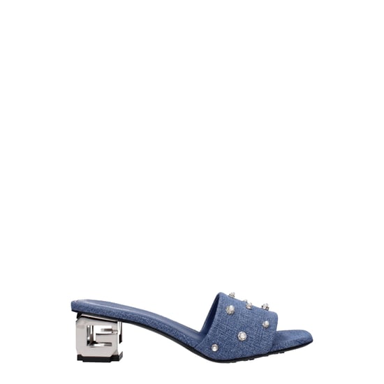 Studded Denim Hakken Sandalen - Image 1