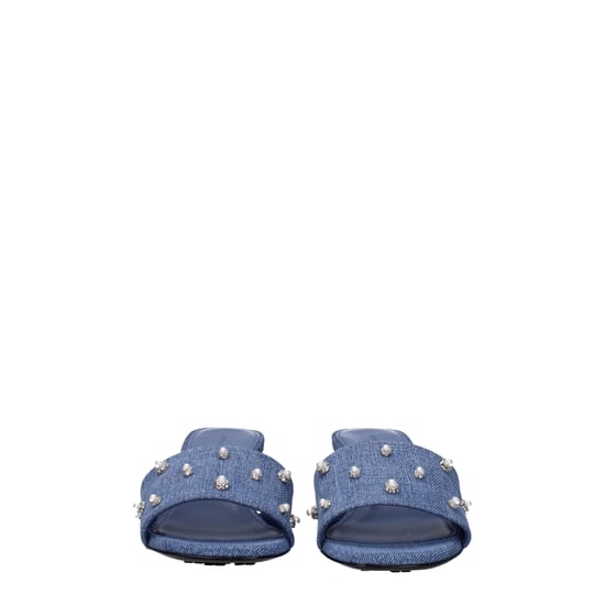 Studded Denim Hakken Sandalen - Image 3