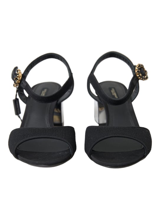 Mirror Heel Sandals Black Style - Image 3