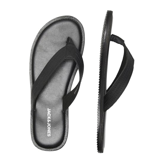 Jack And Jones Leren teenslippers heren Washton (Antraciet) - Image 3