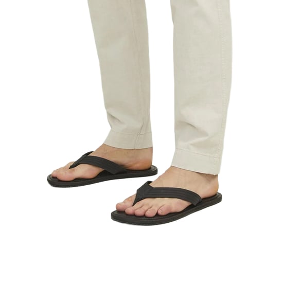 Jack And Jones Leren teenslippers heren Washton (Antraciet) - Image 4