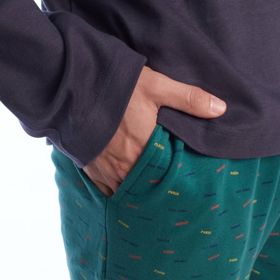 Herren-Schlafanzug mit langen Ärmeln aus Baumwolle KLP4 - Image 5