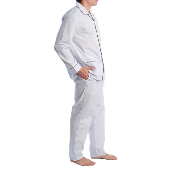 Men's Long-Sleeved Poplin Pajamas KL30233 - Image 3