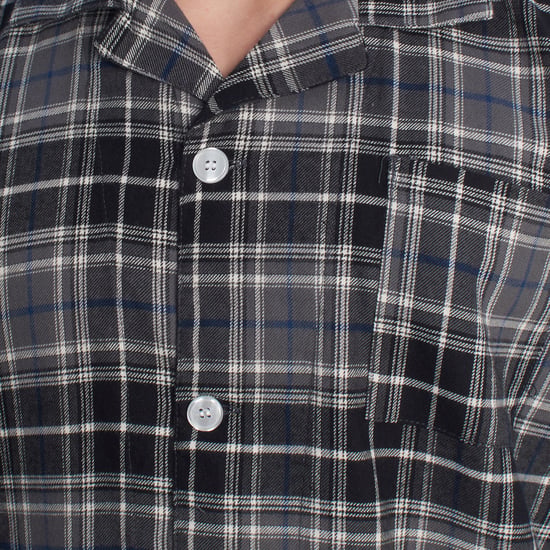 Men's Cotton Pajamas with Long-Sleeved Shirt KLP7 - Image 2