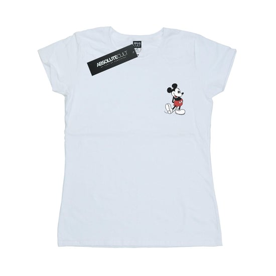 Disney Womens/Ladies Mickey Mouse Kickin Retro Chest Cotton T-Shirt (White) - Image 1