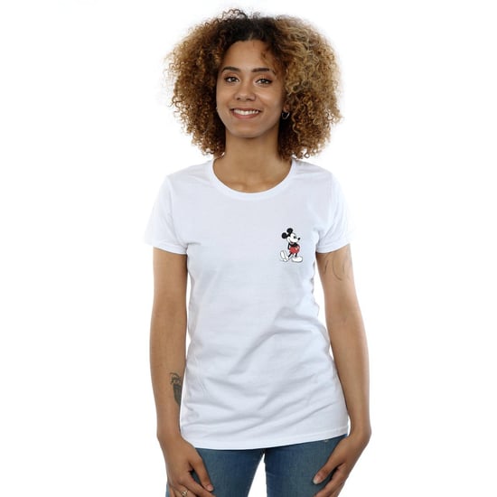 Disney Womens/Ladies Mickey Mouse Kickin Retro Chest Cotton T-Shirt (White) - Image 2