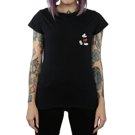 Disney Womens/Ladies Mickey Mouse Kickin Retro Chest Cotton T-Shirt (Black) - Image 3