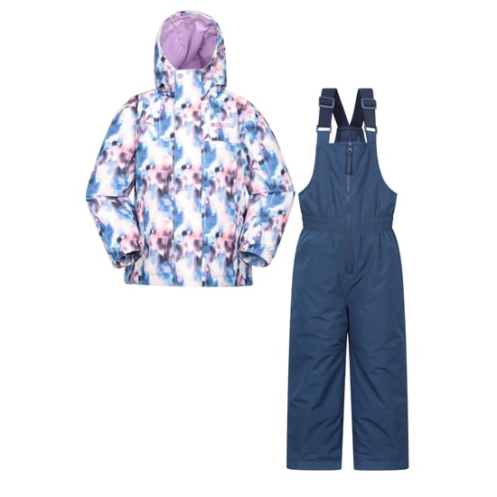 Mountain Warehouse Childrens/Kids Polar Zone Printed Jacket & Salopettes Set (Purple) - Image 3