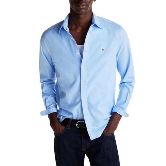 Tommy Hilfiger Regular Shirt med broderad logotyp för herrar (Vessel Blå) - Image 3