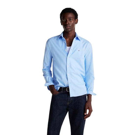 Tommy Hilfiger Regular Shirt med broderad logotyp för herrar (Vessel Blå) - Image 4
