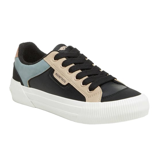 Rocket Dog Dames/Dames Cheery Sporty Colour Block Trainers (Zwart) - Image 3
