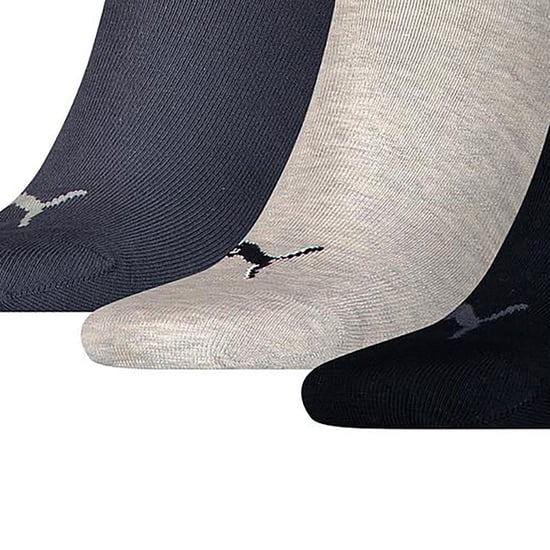 Puma Unisex Adult Invisible Socks (Pakket van 3) (Marine / Lichtgrijs / Zwart) - Image 2