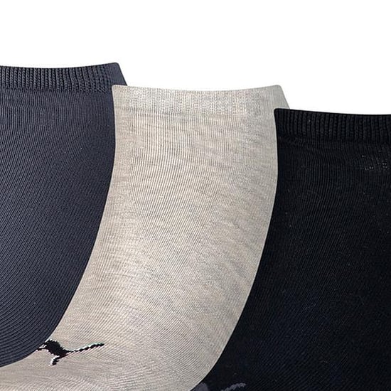 Puma Unisex Adult Invisible Socks (Pakket van 3) (Marine / Lichtgrijs / Zwart) - Image 3