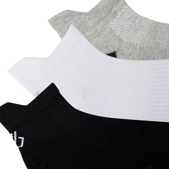 Dare 2B Unisex Adult Movement Trainer Socks (Pack of 3) (Black/White/Grey Marl) - Image 2
