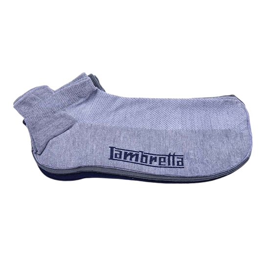 Lambretta Mens Trainer Socks (Pack of 3) (Navy/Khaki/Grey Marl) - Image 3