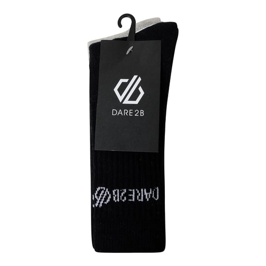 Dare 2B Unisex Volwassen Bemanningsleden Sokken (Pakket van 3) (Zwart/Wit/Grijs Marl) - Image 3