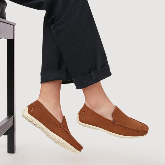 Jones Bootmaker Rohan Wide Fit Leather Sheepskin-Lined Moccasins - Image 5