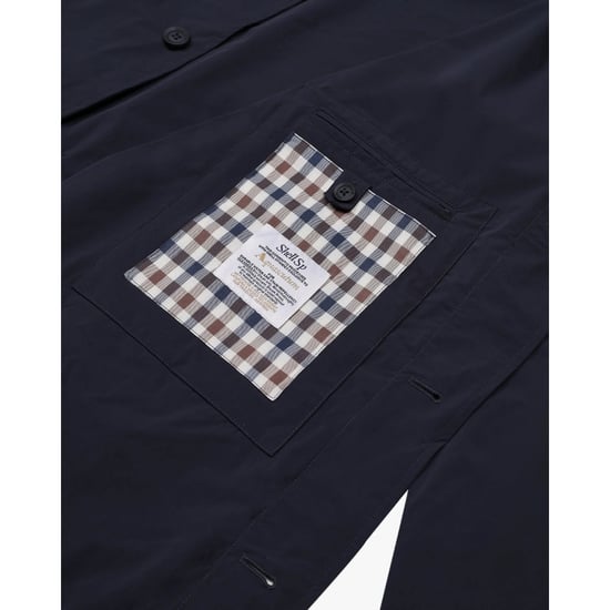 Aquascutum Active Stretch Caban Trenchcoat Marineblauwe Jas - Image 5
