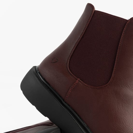 Heavenly Feet Azalea Womens Chelsea Boots Burgundy - Image 6