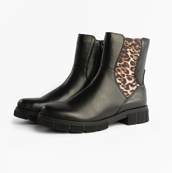 Remonte D2s70-03 Womens Side Zip Chelsea Boots Black - Image 4
