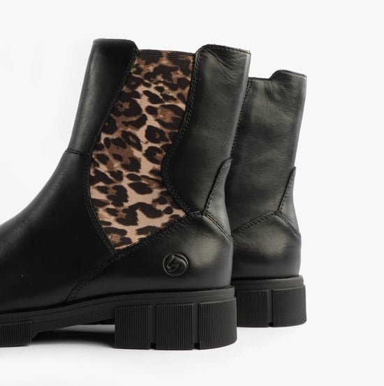 Remonte D2s70-03 Womens Side Zip Chelsea Boots Black - Image 5