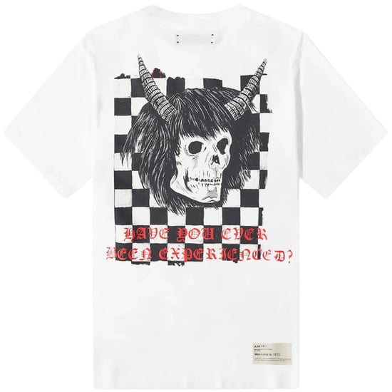Amiri Wes Lang Checker Skull Tee White - Image 2