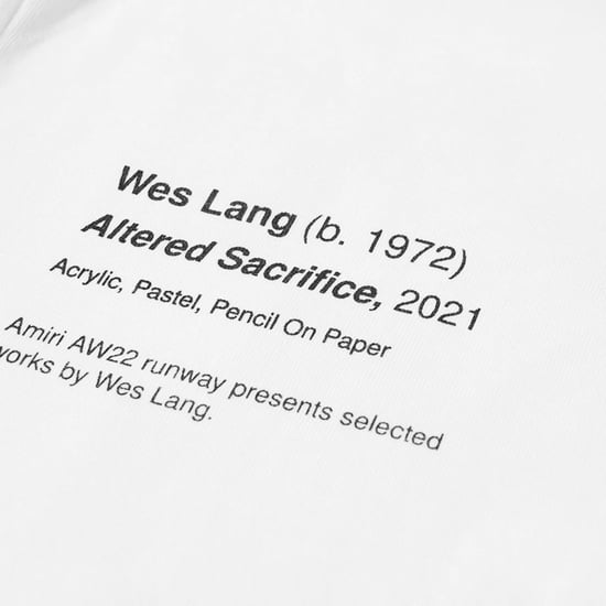 Amiri Wes Lang Checker Skull Tee White - Image 4