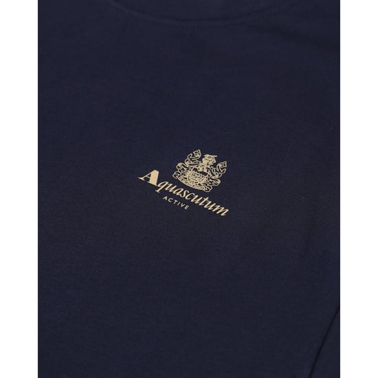 Aquascutum Active Liten Logo Marinblå T-shirt - Image 4