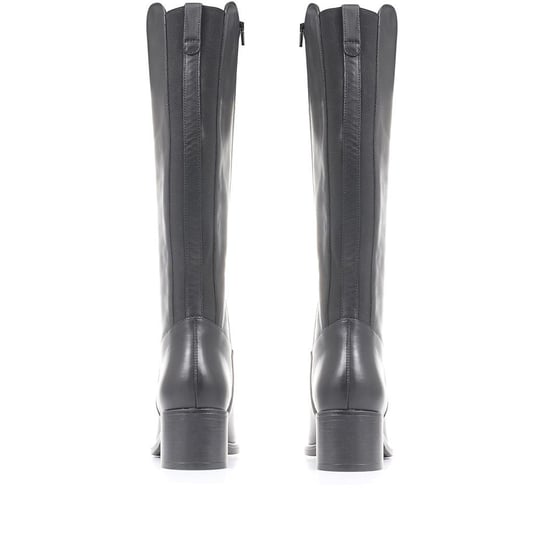Jones Bootmaker Donatella Knee High Leather Boots - Image 3