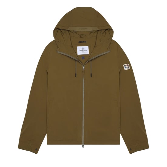 Aquascutum Active Hooded Stretch Windbreaker Army Green Jacket - Image 1