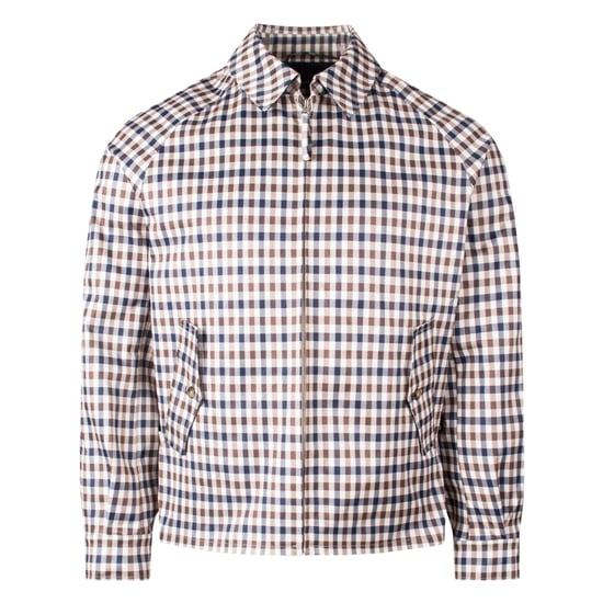 Aquascutum Active Archival Mid Jacket Club Check Beige Coat - Image 1