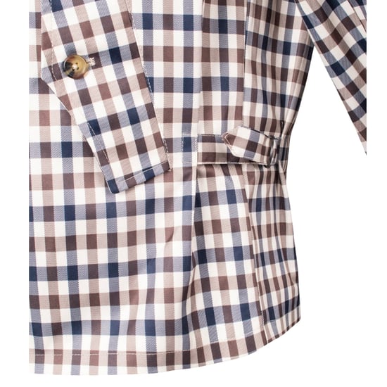 Aquascutum Active Archival Mid Jacket Club Check Beige Coat - Image 2