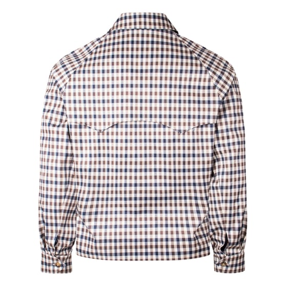 Aquascutum Active Archival Mid Jacket Club Check Beige Coat - Image 3