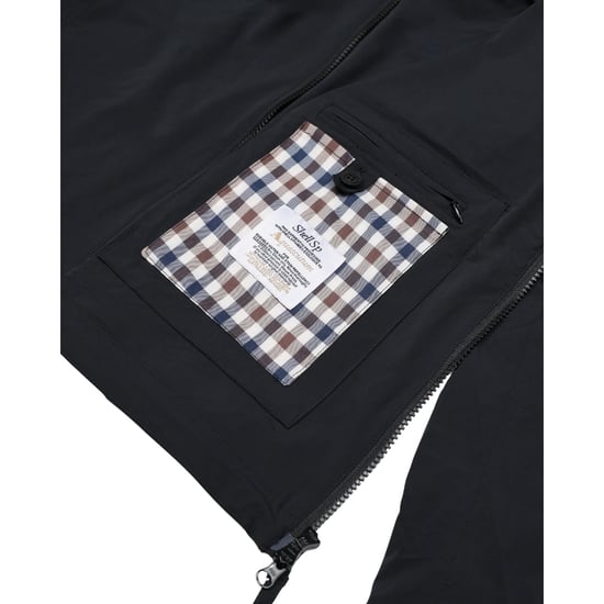 Aquascutum Active Hooded Stretch Windbreaker Navy Blue Jacket - Image 6