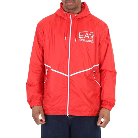 Ea7 Bold Logo Rood Capuchonjack - Image 4