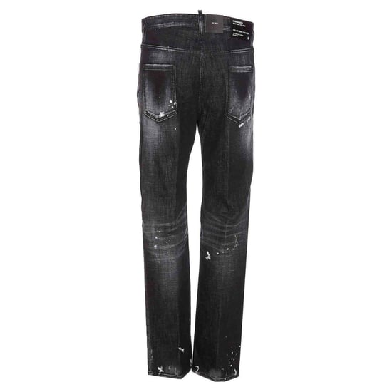 Dsquared2 642 Denim Paint Splash Zwarte Denim Broek Heren - Image 2