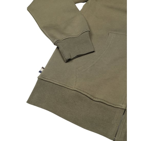 Aquascutum Active Small Logo Full Zip Up Army Green Hoodie - Image 6