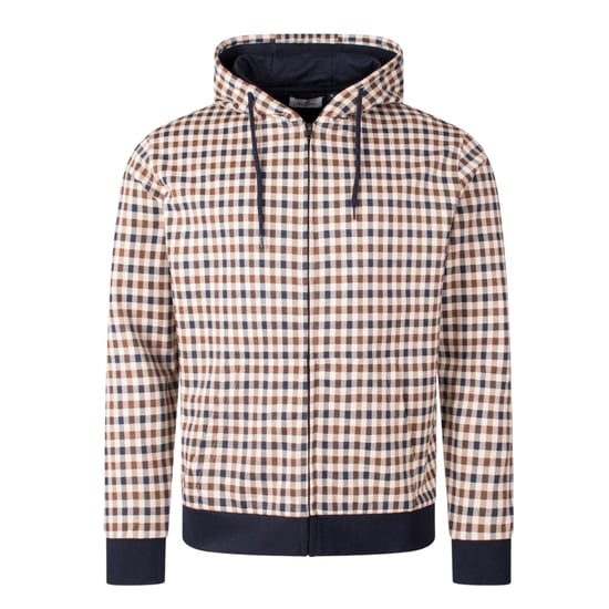 Aquascutum Active Iconic Full Zip-up Hoodie Club Check - Image 1