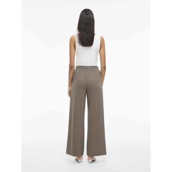 Vila Viclua hw wide track pants taupe - Image 3