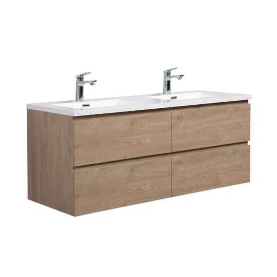 Badplaats Badkamermeubel set angela 140cm kastanje badmeubel met - Image 1