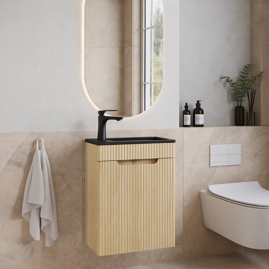 Badplaats Toiletmeubel thermis 40 x 22 cm licht fonteinmeubel met - Image 4