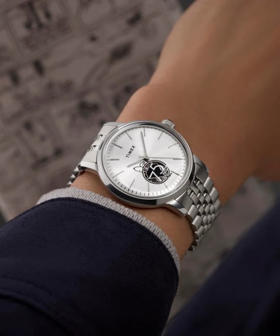 Timex Peanuts Marlin Heren Horloge Zilverkleurig TW2Y45000 - Image 6