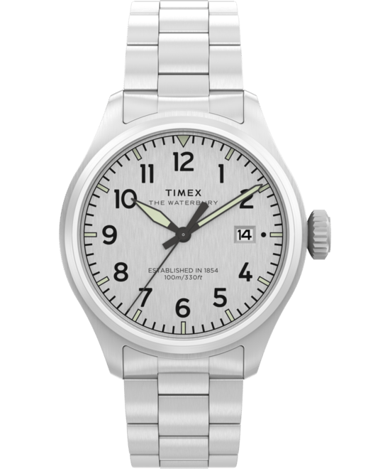 Timex Waterbury Ace Heren Horloge Zilverkleurig TW2Y18800 - Image 1