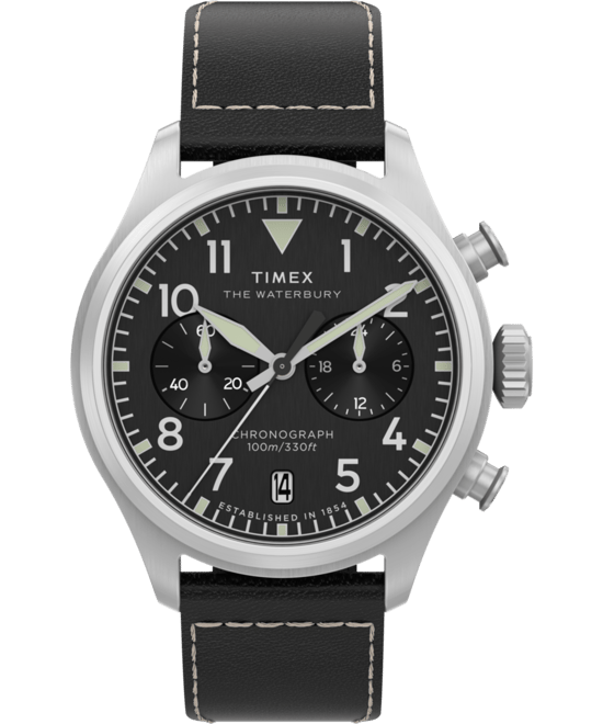 Timex Waterbury Ace Heren Horloge Zwart TW2Y19000 - Image 1