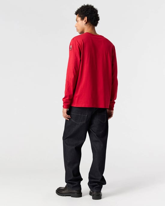 Kip Long Sleeve T-Shirt in Red - Image 3