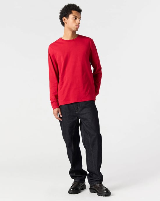 Kip Long Sleeve T-Shirt in Red - Image 4
